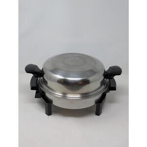 Lifetime Liquid Core 11" Electric Skillet & Dome Cover 3.5" Cook Pan Lid
